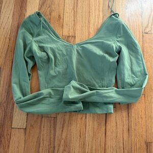 Lululemon Align™ Crop Long Sleeve Top – Green – Size 2